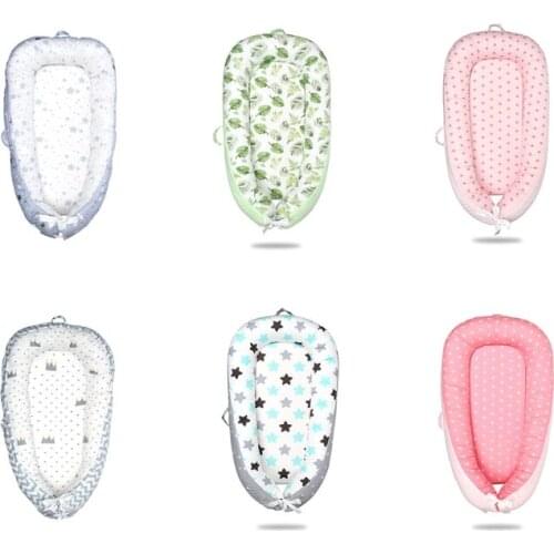 Baby Lounger Bed Sleeping Nest Bassinet Newborn Soft Cotton Breathable Portable Crib for Traveling
