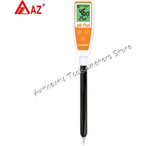 AZ8694 Long pH Meter Pen Spear Probe Electrode Auto Temperature Compensation Calibration Waterproof ATC CF Alkaline Acid Monitor