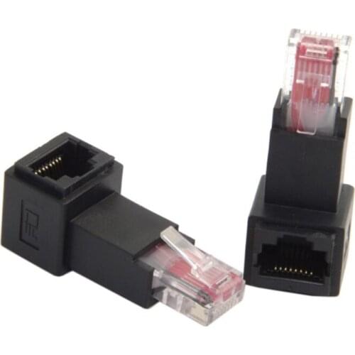 Hot sale Angled 90 Degree 8P8C FTP STP UTP Cat 5e RJ45 Lan Ethernet Network extension