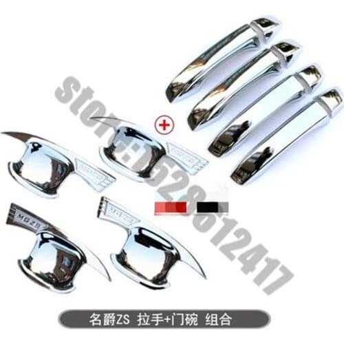 ABS Chrome Door Handle Bowl Door handle Protective covering Cover Trim Car styling for MG ZS/HS 2017-2019