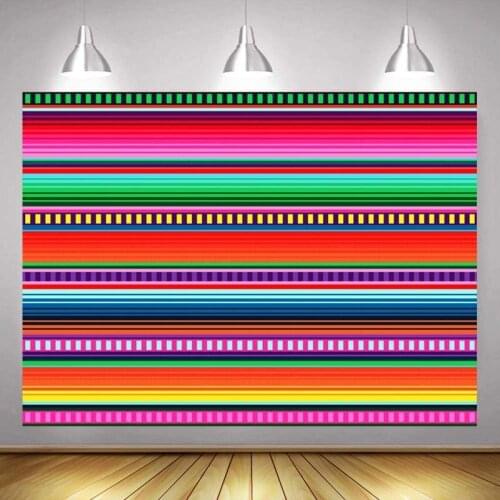 Carnival Color Horizontal Stripe Backdrop Festival Friends Party Venue Decoration Studio Photography Background Cloth