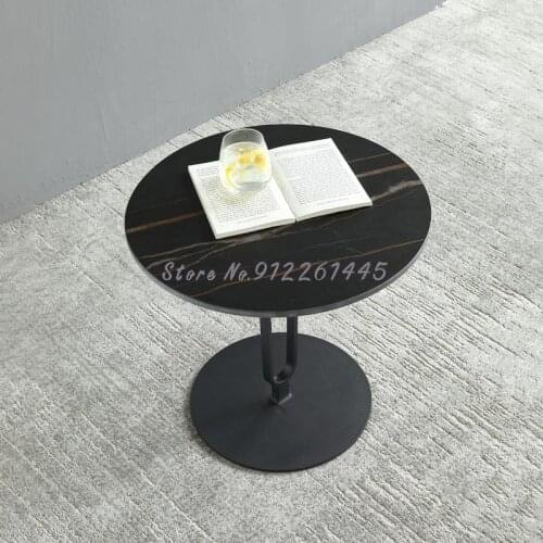 Italian style light luxury side table rock board small garden table modern minimalist sofa corner coffee table Nordic small corn