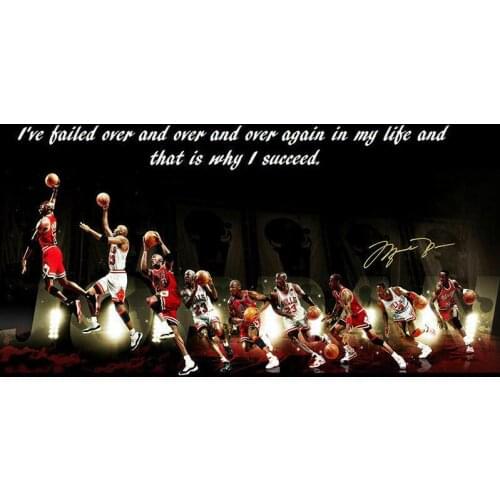 Michael Jordan Motivational Quotes Art Film Print Silk Poster Home Wall Decor 24x36inch