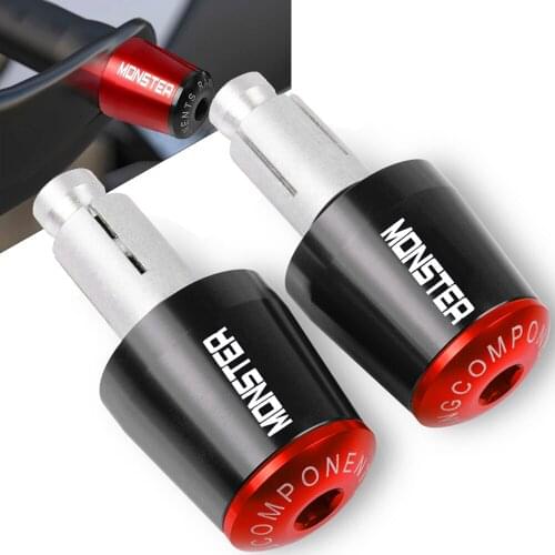 Motorcycle Accessories 7/8'' Handlebar Grips Handle Bar Cap End Plugs For Ducati MONSTER 400 620 695 696 796 797 821 1100 1200