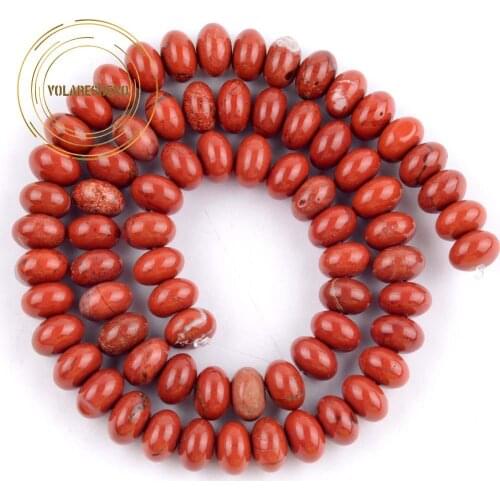 Natural Stone Red Jaspers Rondelle Beads Round Spacer Beads For Jewelry Making Needlework Diy Bracelet Necklace 4/6/8mm 15