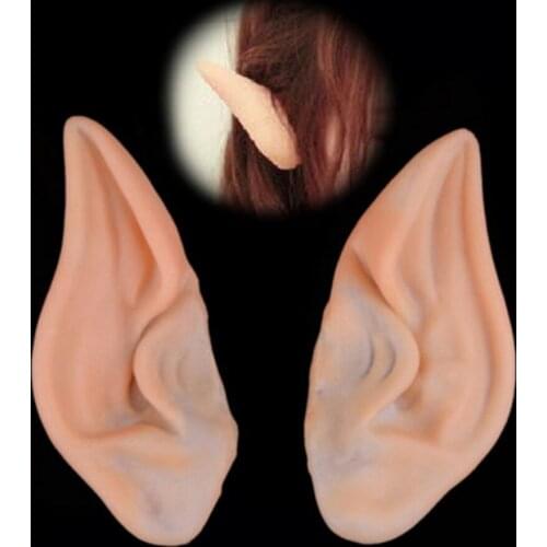 1 Pair New Chic Elf Fairy Vulcan Alien Cosplay LARP Halloween Costume Ear Tips Hot