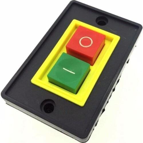 AC 380V 2KW Red Green 2-Positin I/O Start Stop Push Button Switch 7.3 x 4.8 x 4