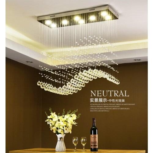 Dining Lighting Crystal Ceiling Light For Living Room Home Dining Light Lamp Hotel Creative Bar Lamp Lamp E14 LED bulb