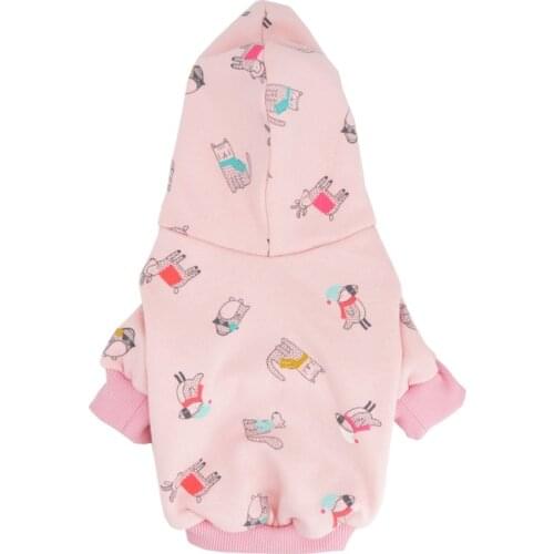 Pink Dog Hoodies for pet dog to keep warm in winter