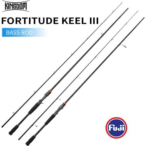 KINGDOM FORTUDE KEEL III Lure Fishing Rod 1.95m-3.0m Lure WT 4-35g L/ML/M/MH Power Freshwater Rod Full FUJI Parts Japan Quality