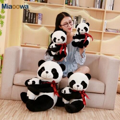 25-50cm Cute Father&Baby Panda Plush Toys Stuffed Animal Bear Doll Cartoon Soft Pillow Kawaii Dolls Girls Lover Birthday Gifts