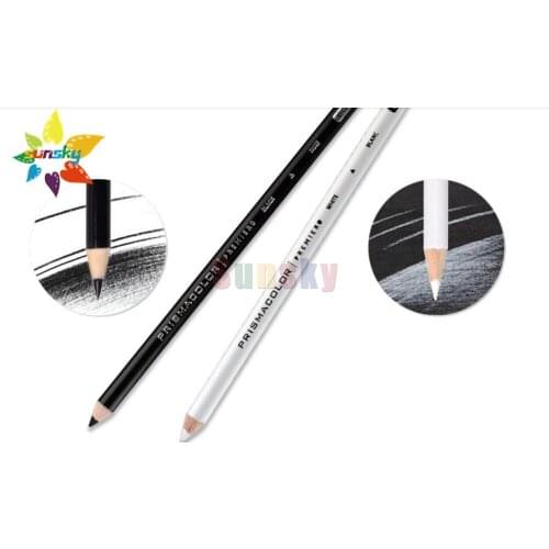 USA Sanford Prismacolor PC935 PC938 white black single color draw pencil oily pencil 4.0MM soft big core paint pencil oil pencil