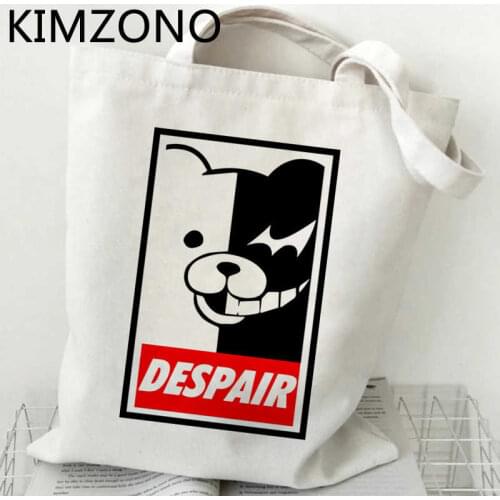 Danganronpa shopping bag bolsa reusable bolso canvas shopper bag woven bolsa compra bolsas ecologicas sac cabas sac toile