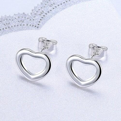 Romantic 925 Sterling Silver Earrings For Women Lady Trendy Jewelry Gift