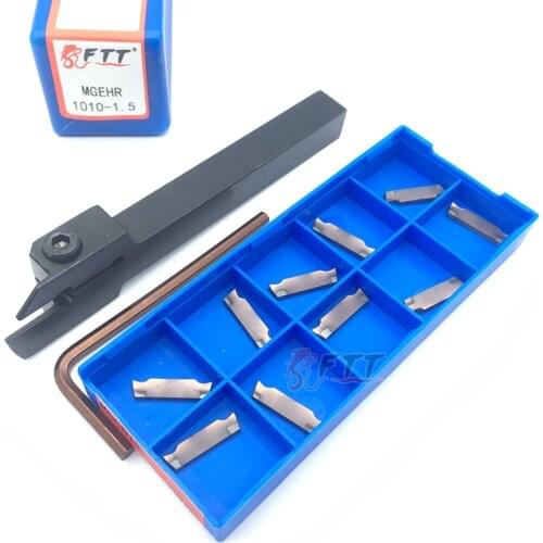1PC MGEHR1010-1.5 External Grooving Tool Holder Parting Plate +10PCS 1.5MM MGGN150 C YC1125 High quality Carbide Inserts