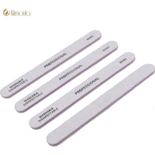 10 Pcs/Lot Grey Nagelvijl 80/80 Grit Straight Nail File Pedicure Manicure Sanding Finger Buffer Tools Beauty Nail for Personal