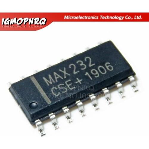 10pcs MAX232CSE MAX232 CSE SOP-16 RS-232 Interface IC +5V-Powered, Multichannel RS-232 Drivers/Receivers new