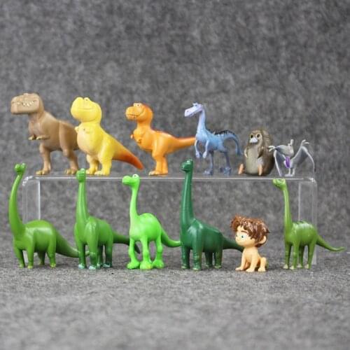 12pcs/lot The Good Dinosaur Figures Arlo Spot Henry Butch Thunderclap Tyrannosaurus Rex Animal Model Toys Brinquedos