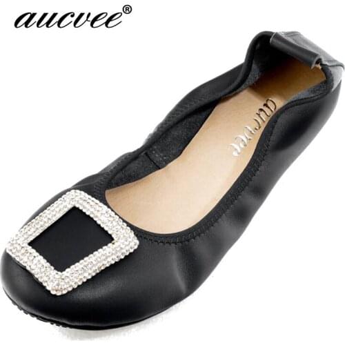 2019 Fashion Brand Women Shoes Leather Ballerina Ballet Flats Foldable And Portable Travel Pregnant Shoes For Bridal Wedding V01