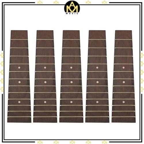 5pcs Ukulele Fingerboard Rosewood Fretboard For 21 Inch Soprano Ukulele 4 String Guitar DIY Ukulele Parts