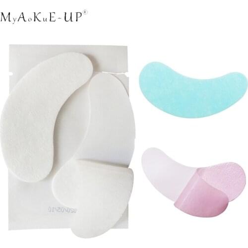 50 Pairs/lot High Quality Under Gel Pads Blue Pink White Eyelashes Paper Patches Eyelash Tips Sticker Wraps Eyelash Extension