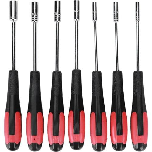 7Pcs Lengthened Thin Hex Socket Screwdriver H3-H6 Chrome Vanadium Steel Non-Slip Handle Screw Driver Set Hand Repair Tool Kit