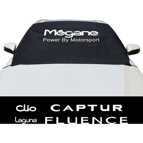 For Renault Clio Megane Captur Fluence Kadjar Koleos Laguna Scenic Zoe Car Windshield Snow Ice Block Covers Auto Accessories