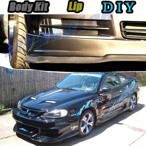 Car Bumper Lip Front Spoiler Skirt Deflector For Pontiac Grand Am MK5 1998~2005 Tune Car Modified Body Kit VIP Hella Flush Lips