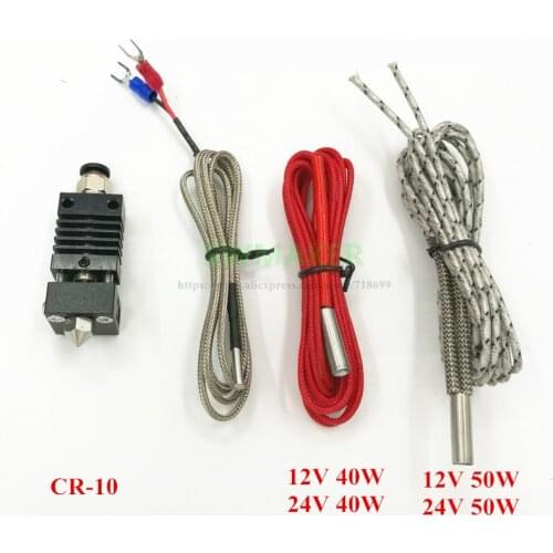 CR-10 all metal hotend kit TC4 Heater Break Inside 1.75MM 0.4mm High temperature printing for Creality/Tornado CR-10S 3D printer
