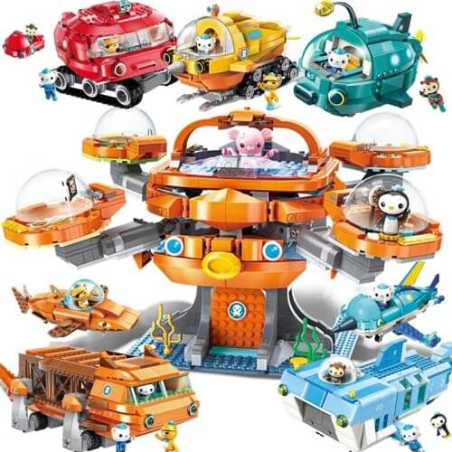 ENLIGHTEN Ideas City The Octopus Octopod Octonauts doctor Cartoon Building Blocks Model Sets Kids kits