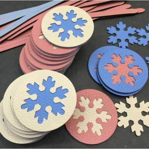Designer leather craft template snowing cup pad tea set 9cm mat die cutting knife mould hand machine punch tool