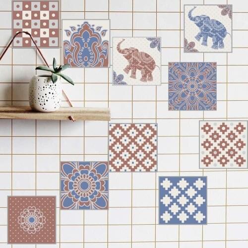 Home Tile Stickers Sofa Background DIY Wall Stickers Kitchen Oil-Proof Waterproof Stickers