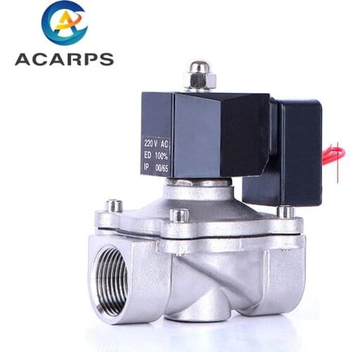 3/8" 1/2" 1" 1-1/4" 2" Energy Saving Normally Closed Stainless Steel Solenoid Valve On-Off Valve Water Valve 220V 110V 24V 12V