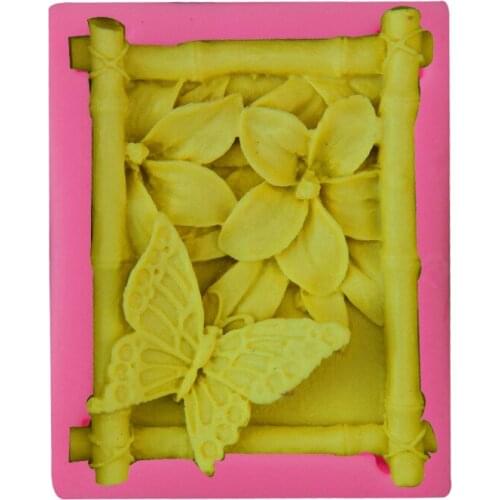 Fondant Soap Mold Butterfly Cute Flower DIY Handmade Soap Candle Silicone Mold Carft Molds