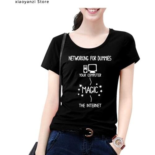 Summer Networking For Dummies t shirt Funny Geek Nerd It Computer Gift Programmer casual new Women t shirt Girlfriend gift