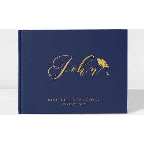 Personalised Graduation Guest Book Ideas, Graduation Engagement Guestbook, landscape Guest Sign In, Color Choices Available