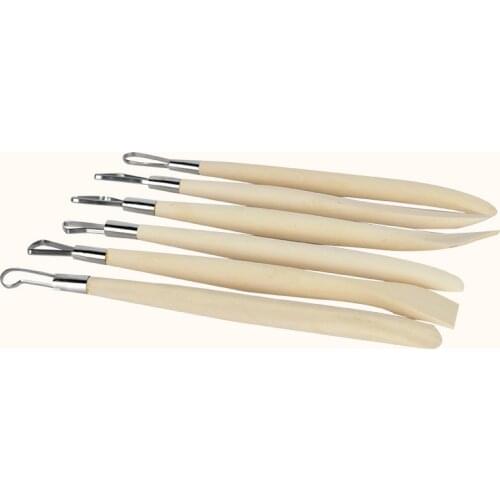 Ribbon Tools Pottery Mini Special Fine Detailing Sculpting DIY Design Wood Handle Clay Ceramic Sculpture Modeling Trimming Tool