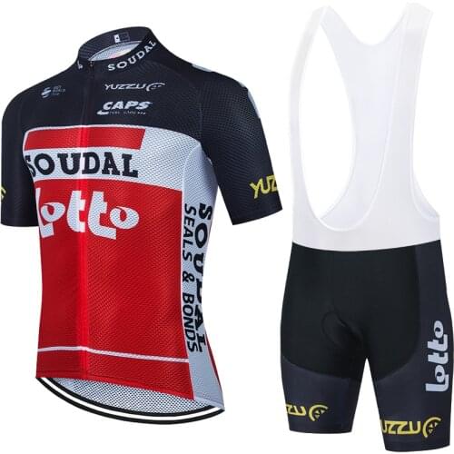 TEAM 2021 LOTTO CYCLING JERSEY 20D Bike Shorts WEAR Suit Ropa Ciclismo MEN Summer Quick Dry Pro BICYCLING Maillot Pants Clothing