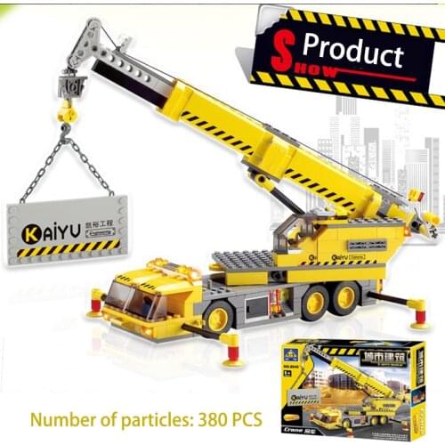 KAZI 380pcs city crane series building block DIY model building block compatible leg0ING building block children gift