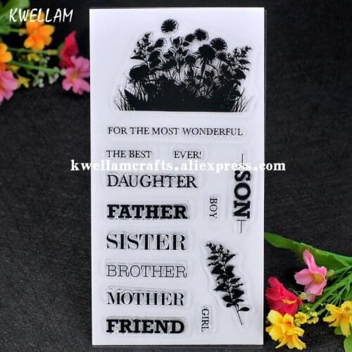 THE BEST BOY GIRL FATHER MOTHER SON Scrapbook DIY photo cards account rubber stamp clear stamp transparent stamp 11x20cm 7062225