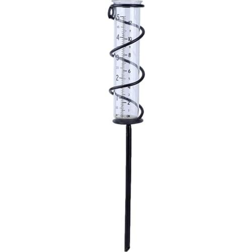 Metal Rainwater Gauge Tube Accurate Garden Rain Meter Measuring Decor Fences Poles Rainwater Gardeners Weather Observers