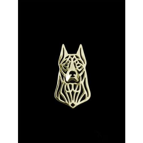 Trendy high quality Beauceron cropped ears animal brooche plate silver brooches fashion jewelry
