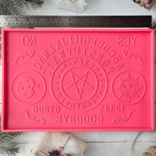 Oujia-Board Divination Large Tray Resin Silicone Molds Serving Board Molds