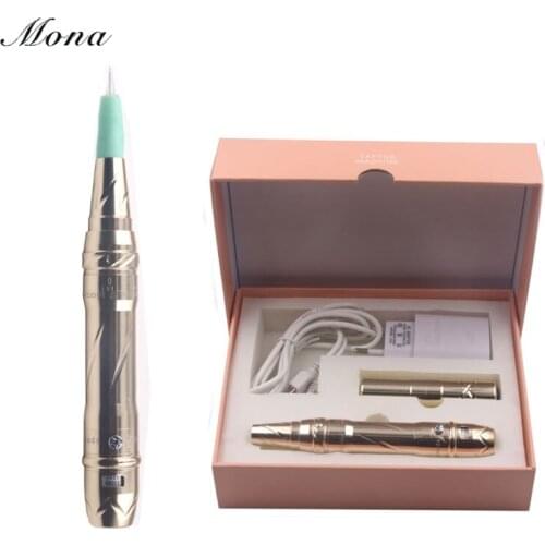 Professional Eyebrow Lip Tattoo Permanent Eyebrow Rotary Machine Electric Microblading Pen With Battery