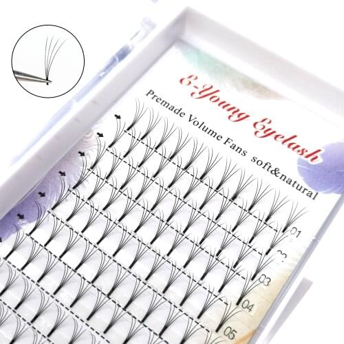 4d Camellia Lashes c d Curl Volume Eyelashes Extensions Mink Eyelashes Individual Fans Natural Handmade Fans Lashes 8-14mm