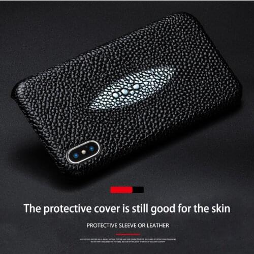 Luxury Cowhide Phone Case For iPhone Xr 6 6s 7 8 Plus X Xs Max Case Pearl Fish Texture Cover For 6p 6sp 7p 8p Case