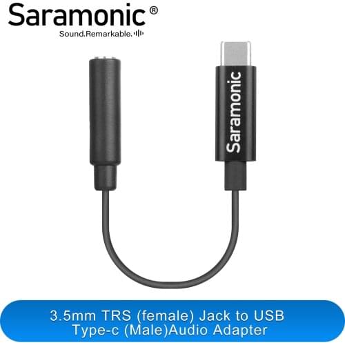 Saramonic SR-C2003 3.5mm Female to USB-C Cable for Type-C Device Samsung Galaxy S10 S9 S8 Plus Note 10+ 10 9 8 LG and BY-MM1