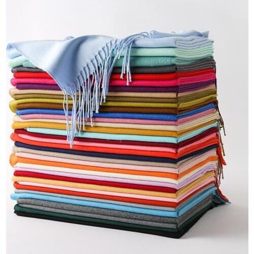 Scarves Pure color thick cashmere-like scarf women thicker gifts Scarfs simple fashion bufanda mujer autumn winter shawl wrap