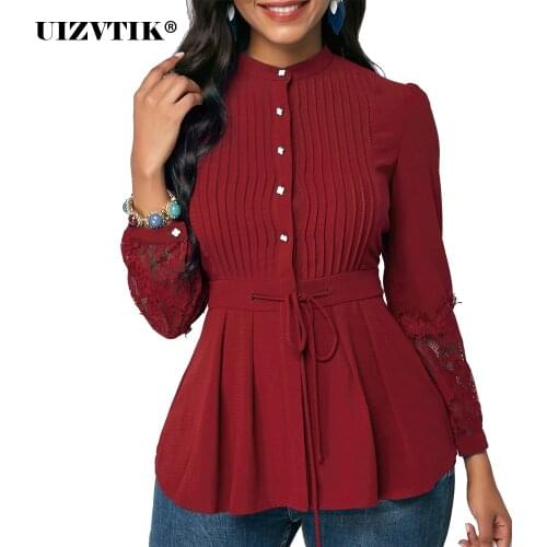 UIZVTIK Blouses With Sleeves