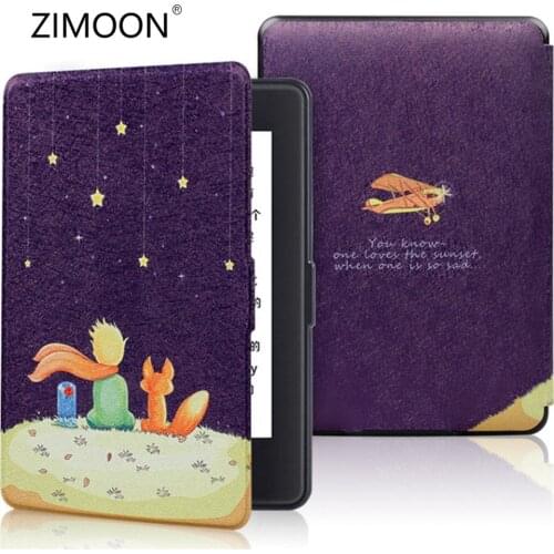 For Amazon Kindle Paperwhite 1/2/3 Smart Case PU Leather Print Flip Cover for Kindle Paperwhite DP75SDI Prior to 2018 Shell